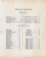 Table of Contents, Clinton County 1915